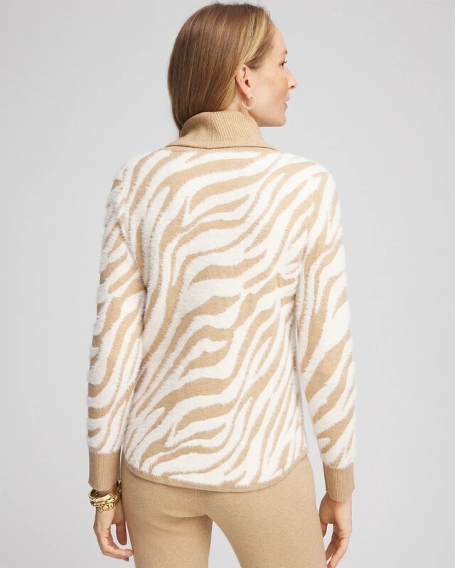 Zenergy Zebra Cowl-Neck Top - image 3